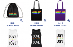 Mode für Homos und alle, die Homos mögen, gibt's auf Rainbowfashion.de