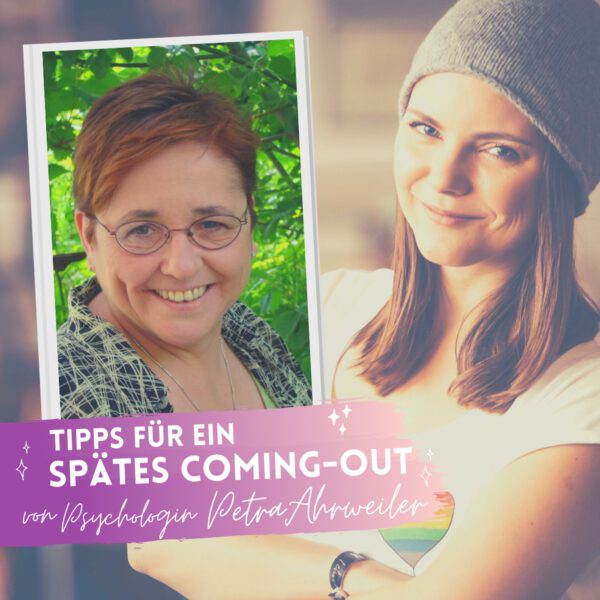 Podcast-Cover: "Tipps für ein spätes Coming-out" im frauverliebt Podcast von Lina Kaiser